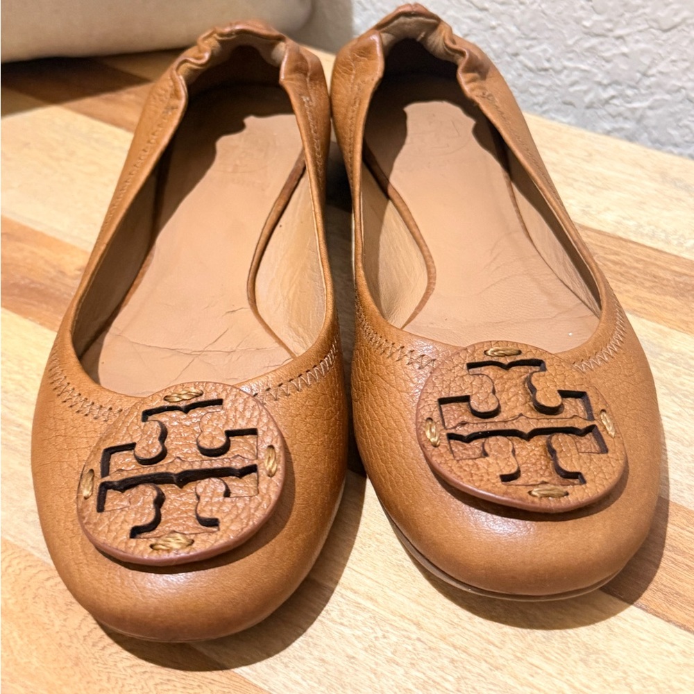 Tory Burch Brown Leather Ballet